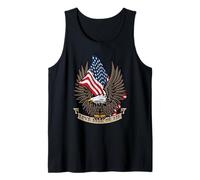 Patriotic Live Free or Die Águila Calva de EE. UU. y Bandera Estadounidense Camiseta sin Mangas