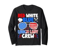 Patriotic Lunch Lady 4th of July American Flag Appreciation Manga Larga