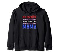 Patriotic Mom My Favorite People Call Me Mama Fun 4 de Julio Sudadera con Capucha