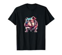 Patriotic Paws Bold USA Bulldog Camiseta