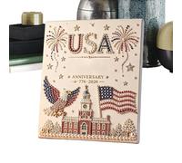 Patriotic Pearl Painting Kit - 1776-2026 Anniversaries Bead Paintings Craft | Beginner Patriotic Art Kit | for Family Beginners Veterans Adults Patriotics Home Office Holiday 4th of July