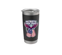 Patriotic Pride Squad American Patriotism Dog Tag Entusiasta Vaso térmico de acero inoxidable de doble pared