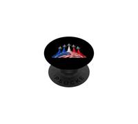 Patriotic Red White Blue USA Flag Fighter Jets 4th of July PopSockets PopGrip Adhesivo