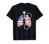 Patriotic Respiratory Therapist 4th of July American Flag Te Camiseta