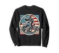 Patriotic Sasquatch Bigfoot Monster Truck Bandera de Estados Unidos Sudadera