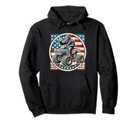 Patriotic Sasquatch Bigfoot Monster Truck Bandera de Estados Unidos Sudadera con Capucha