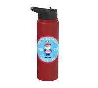 Patriotic Uncle Sam 4 de julio 2026 Cumpleaños de América Stainless Steel Insulated Water Bottle
