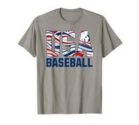 Patriotic USA American Flag Baseball players Camiseta