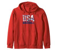 Patriotic USA American Flag Baseball players Sudadera con Capucha