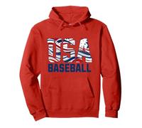 Patriotic USA American Flag Baseball players Sudadera con Capucha