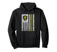 Patriotic USA American Flag Christian Faith Over Fear Prayer Sudadera con Capucha