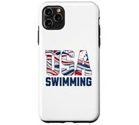 Patriotic USA American Flag Swimming. Carcasa para iPhone 11 Pro Max
