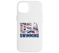 Patriotic USA American Flag Swimming. Carcasa para iPhone 14 Plus