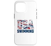 Patriotic USA American Flag Swimming. Carcasa para iPhone 16 Pro Max