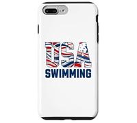 Patriotic USA American Flag Swimming. Carcasa para iPhone 7 Plus/8 Plus