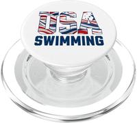 Patriotic USA American Flag Swimming. PopSockets PopGrip para MagSafe