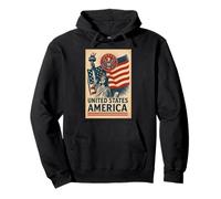 Patriotic USA - Eagle, Bandera Estadounidense Sudadera con Capucha