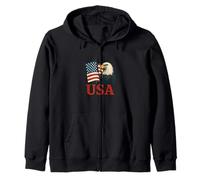 Patriotic USA - Eagle, Bandera Estadounidense Sudadera con Capucha