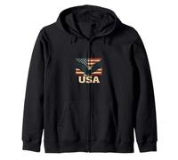Patriotic USA - Eagle, Bandera Estadounidense Sudadera con Capucha