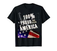 Patriotic USA Flag Proud To Be An American Citizen Veteran Camiseta