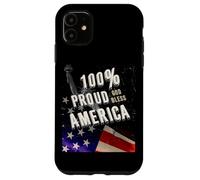Patriotic USA Flag Proud To Be An American Citizen Veteran Carcasa para iPhone 11