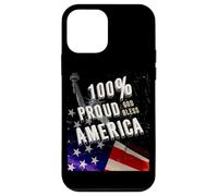 Patriotic USA Flag Proud To Be An American Citizen Veteran Carcasa para iPhone 12 Mini