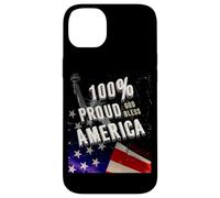 Patriotic USA Flag Proud To Be An American Citizen Veteran Carcasa para iPhone 14 Plus