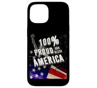 Patriotic USA Flag Proud To Be An American Citizen Veteran Carcasa para iPhone 15