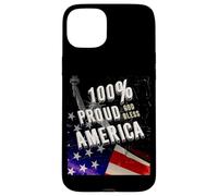 Patriotic USA Flag Proud To Be An American Citizen Veteran Carcasa para iPhone 15 Plus