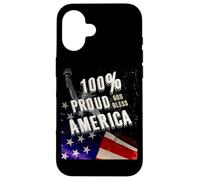 Patriotic USA Flag Proud To Be An American Citizen Veteran Carcasa para iPhone 16