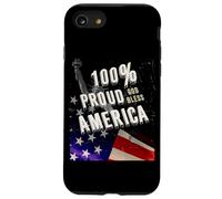 Patriotic USA Flag Proud To Be An American Citizen Veteran Carcasa para iPhone SE (2020) / 7/8