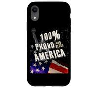 Patriotic USA Flag Proud To Be An American Citizen Veteran Carcasa para iPhone XR