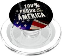 Patriotic USA Flag Proud To Be An American Citizen Veteran PopSockets PopGrip para MagSafe