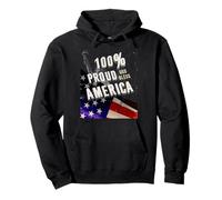 Patriotic USA Flag Proud To Be An American Citizen Veteran Sudadera con Capucha