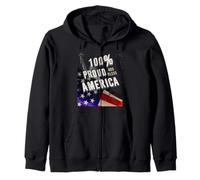Patriotic USA Flag Proud To Be An American Citizen Veteran Sudadera con Capucha