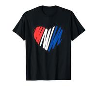Patriotic USA Heart Red White Blue American Pride Camiseta Camiseta