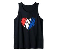 Patriotic USA Heart Red White Blue American Pride Camiseta Camiseta sin Mangas