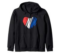 Patriotic USA Heart Red White Blue American Pride Camiseta Sudadera con Capucha
