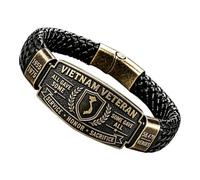 Patriotic Vietnam Veteran Bracelet, Memorial Jewelry For Everyday Wear