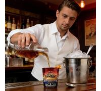 Patriotic Whiskey Glasses - 150ml Vintage Drinkware | Clear Heavy Base Whiskey Cups with Etched Design, Classic Glassware for Home Bar, Kitchen Counter, Restaurant, or Party Serving