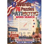 Patriotic Word Search Book for Seniors & Veterans: Large Print 4th of July USA Puzzle Collection