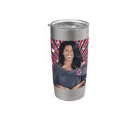 Patriótica Michelle Obama Mujeres Historia Mes Amor Motivación Vaso térmico de acero inoxidable de doble pared