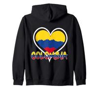 Patriótico Colombia Corazón Bandera Colombiana Amor Orgullo Colombia Sudadera con Capucha