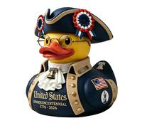 Patriótico Duck Figurine, Resin Table Decor, Conmemoration Celebration Ornament, Desktop Display Collectible, for Home Living Room Bedroom Bookshelf Office Holiday Veterans Day Party Celebration Use