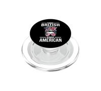 Patriótico EE.UU. Inglaterra Chica Un Poco Americano Un Poco Británico PopSockets PopGrip para MagSafe