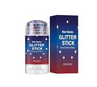 Patriótico Facial Impermeable de larga duración Americano | Cuarto de julio Glitter stick para mujeres niños niños niñas partido día de la independencia desfile festival decoraciones