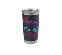 Patriótico Feliz Cuatro Julio Libertad y Fuegos Artificiales Arte Vaso térmico de acero inoxidable de doble pared