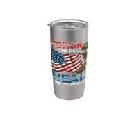 Patriótico Honra a los Muertos Sanar al Guerrero Herido Americano Vaso térmico de acero inoxidable de doble pared