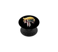 Patriótico Rubio Pelo Cráneo Bandera Americana Política PopSockets PopGrip Adhesivo