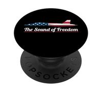 Patriótico US Militar Fighter Jet Noise Sound of Freedom Art PopSockets PopGrip Adhesivo